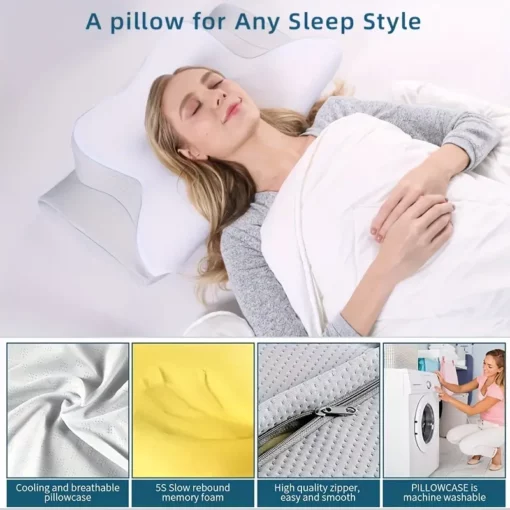 RestRelief™ Premium Ergonomic Pillow 8